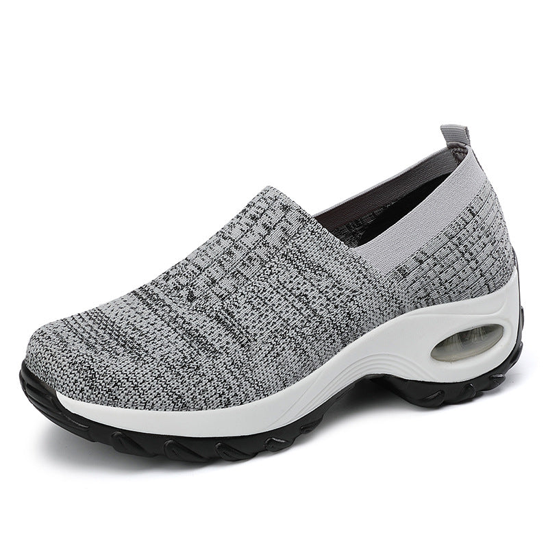Damen Komfortable Slip-On Sportschuhe mit atmungsaktivem Obermaterial EB