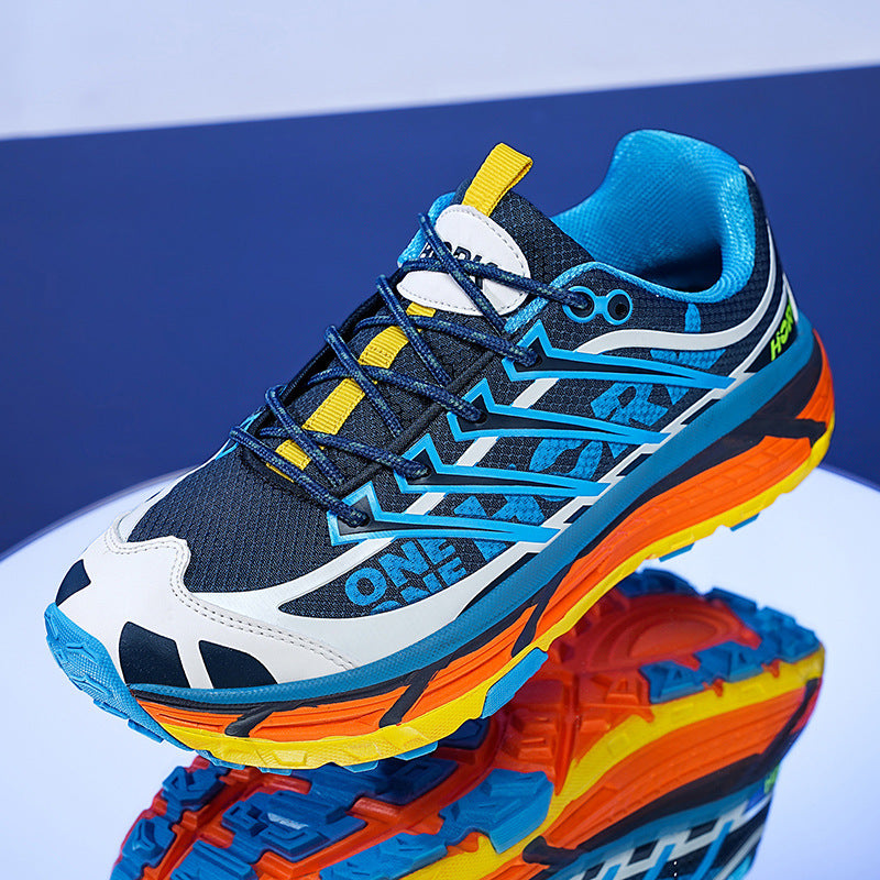 Herren technische Trailrunning-Sneaker mit stoßdämpfender Hohlkern-Zwischensohle verstärkter Zehenkappe und griffiger Offroad-Profilsohle EB