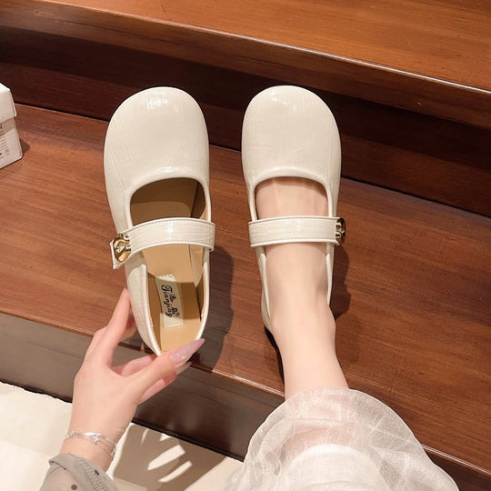 Damen elegante Mary Jane Ballerinas mit modischem Schnallenakzent EB