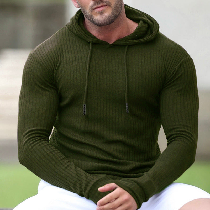 Herren Kapuzenpullover mit trendigem Rippdesign EB
