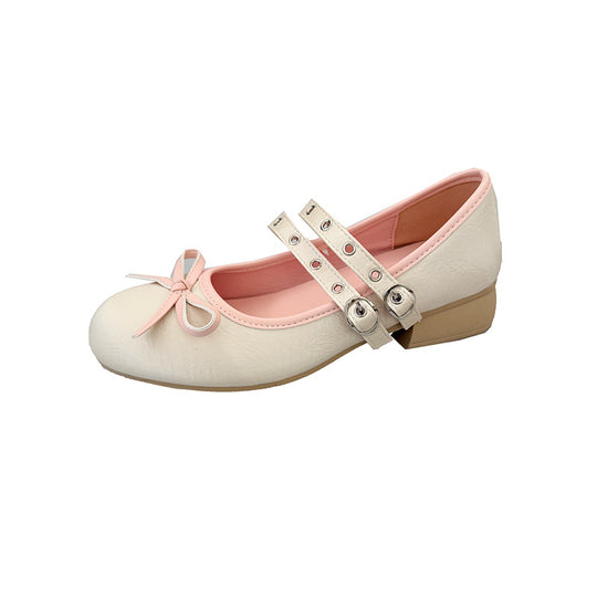 Damen Ballerinas mit zwei verstellbaren Riemchen und floralem Design EB