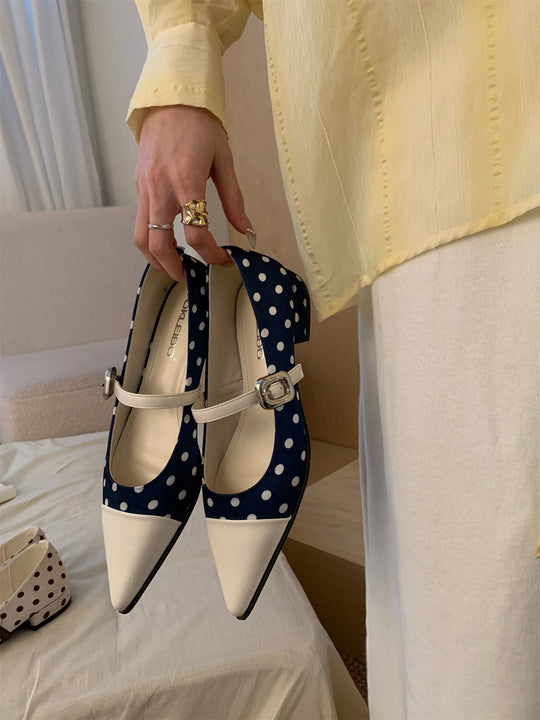 Damen elegante Slingback-Ballerinas mit gepolstertem Riemchen und stilvollem Punkten EB