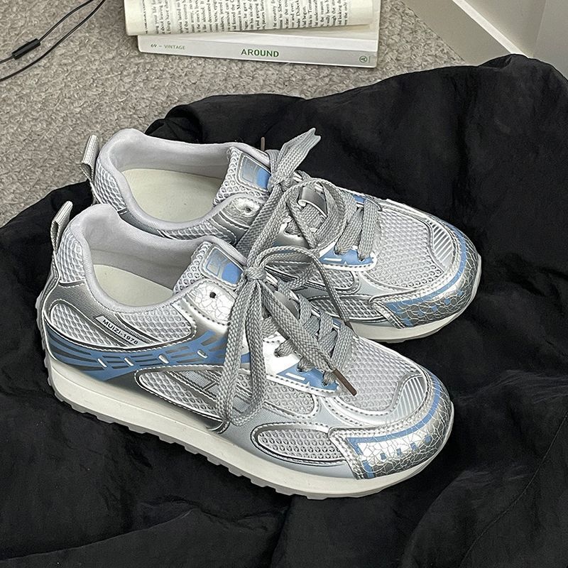 Damen Leichte Mesh-Lauf- und Freizeit-Sneaker mit profilierter Gummilaufsohle EB