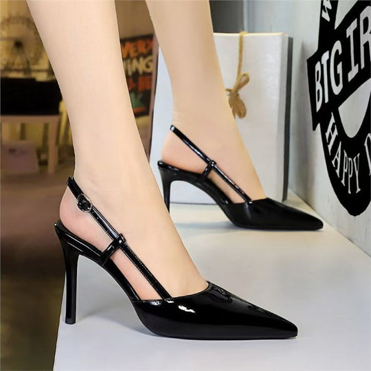 Damen Slingback High Heel Schuhe mit elegantem Riemendesign EB