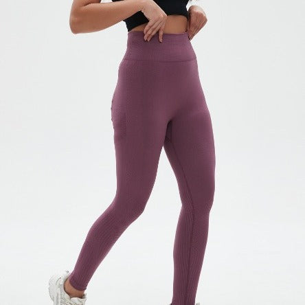 Damen Sportleggins mit hohem Bund und atmungsaktivem Material EB