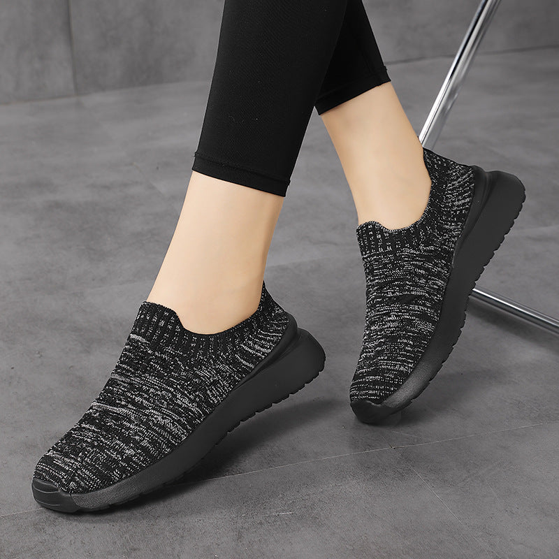 Damen Freizeit-Sneaker aus atmungsaktivem Strickmaterial mit flexiblem Design EB