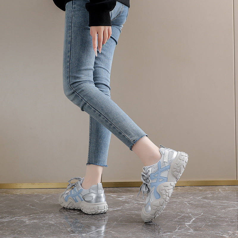 Damen Sportliche Sneakers mit atmungsaktiver Mesh-Oberfläche und dämpfendem Profil EB