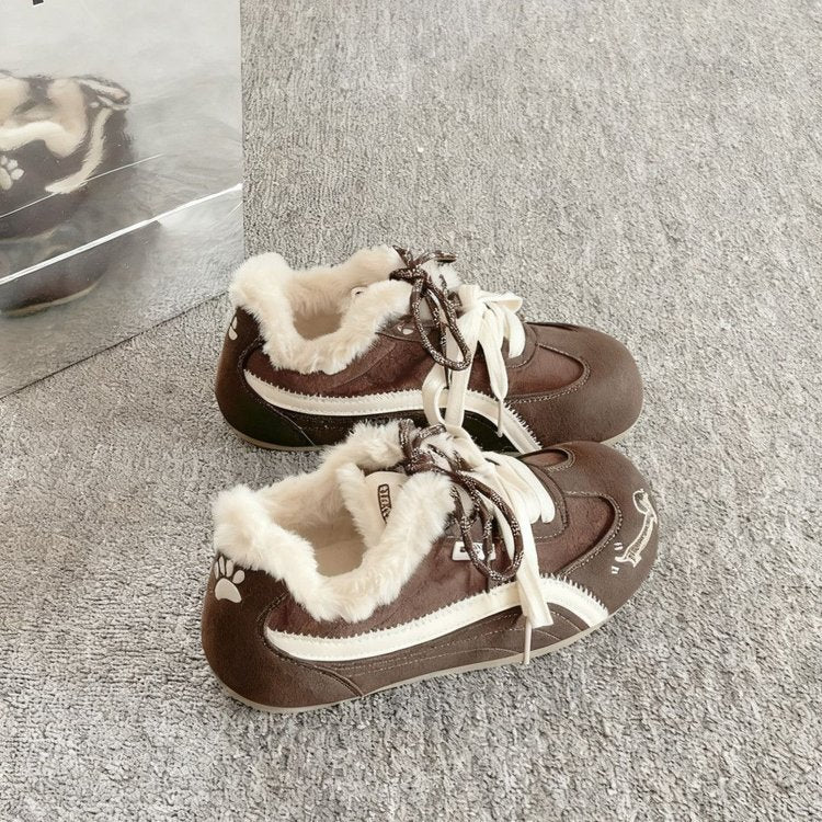 Damen Sneaker mit wärmendem Fleece-Innenfutter und modischem Design EB