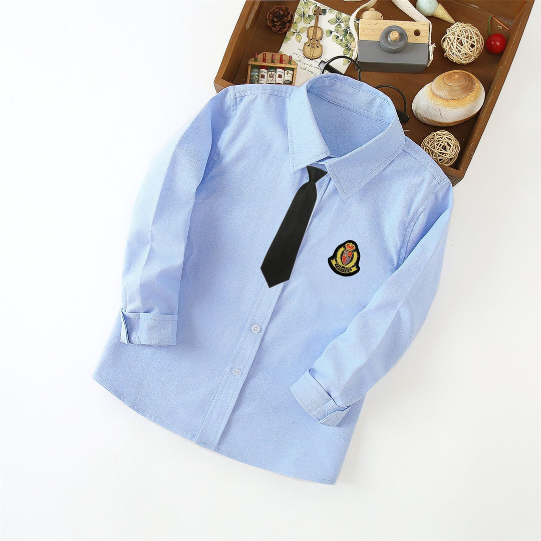 Damen klassisches Langarmhemd mit Wappen EB