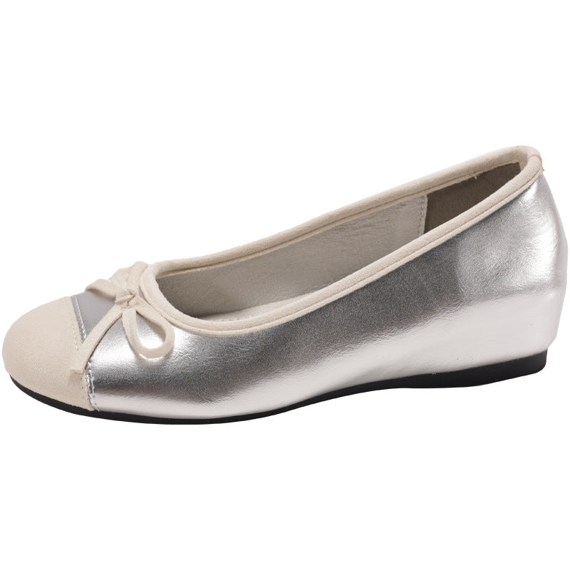 Damen Ballerinas mit eleganter Schleife und hochwertiger Glanzoberfläche EB
