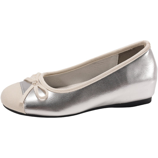 Damen Ballerinas mit eleganter Schleife und hochwertiger Glanzoberfläche EB