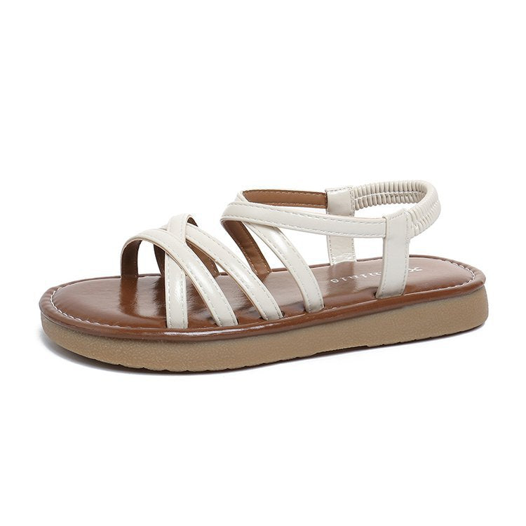 Damen bequeme Sommerschuhe mit verstellbarem Riemen EB