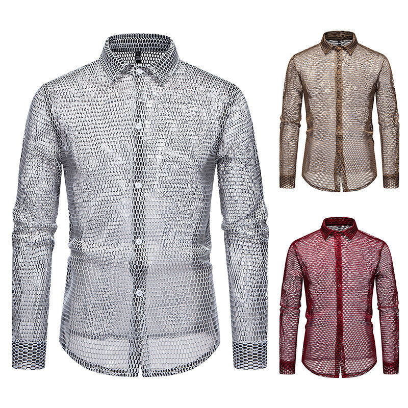 Herren Mesh-Hemd aus hochwertigem Material mit innovativem Design EB