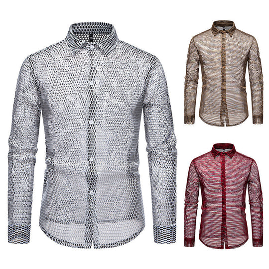 Herren Mesh-Hemd aus hochwertigem Material mit innovativem Design EB