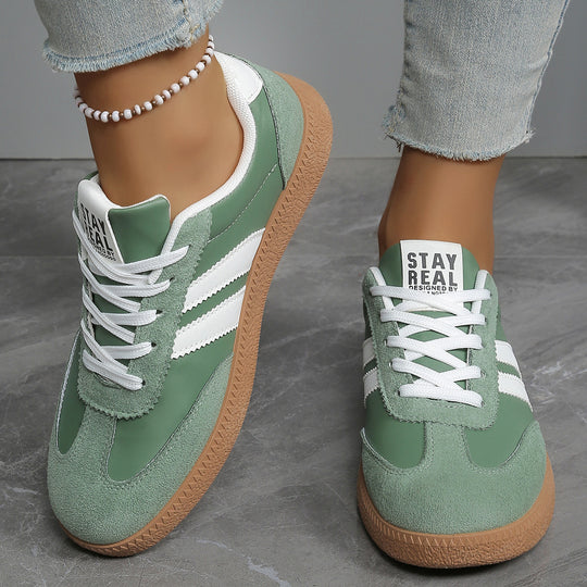 Damen Sneakers im sportlichen Retro-Design mit atmungsaktiven Mesh-Einsätzen und bequemer Sohle EB