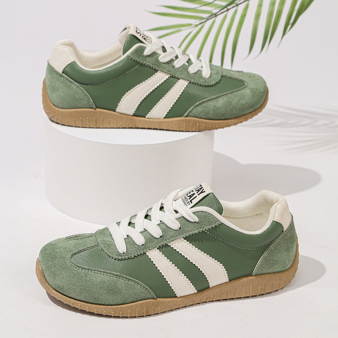 Damen Retro-Sneaker mit Gumsohle und gepolsterter Innensohle EB