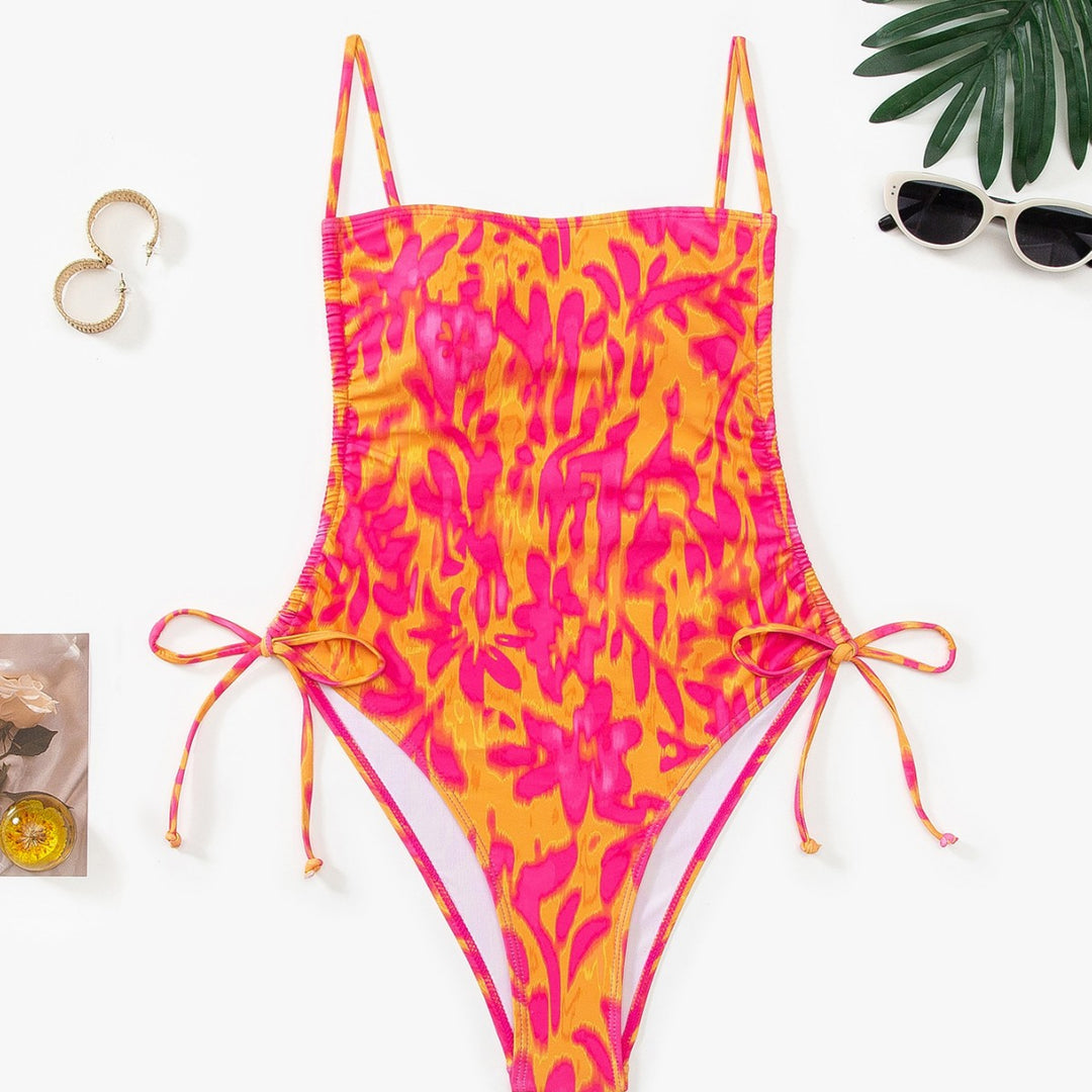 Damen Schwimmanzug mit kreativem floralen Muster und verstellbaren Trägern EB