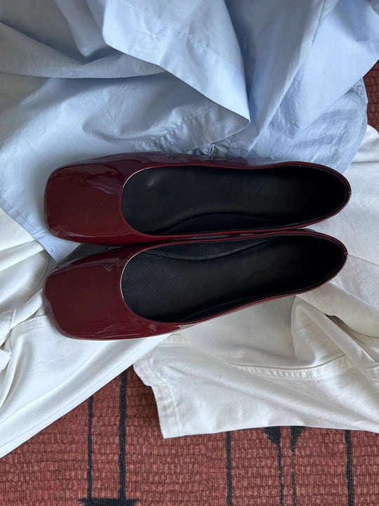 Damen Ballerinas mit glanzvoller Oberfläche und bequemer Innensohle EB