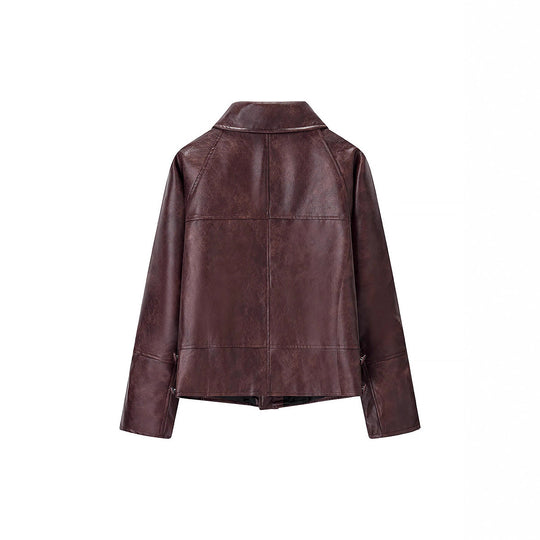 Damen Kurzjacke aus Kunst mit strukturiertem Design EB