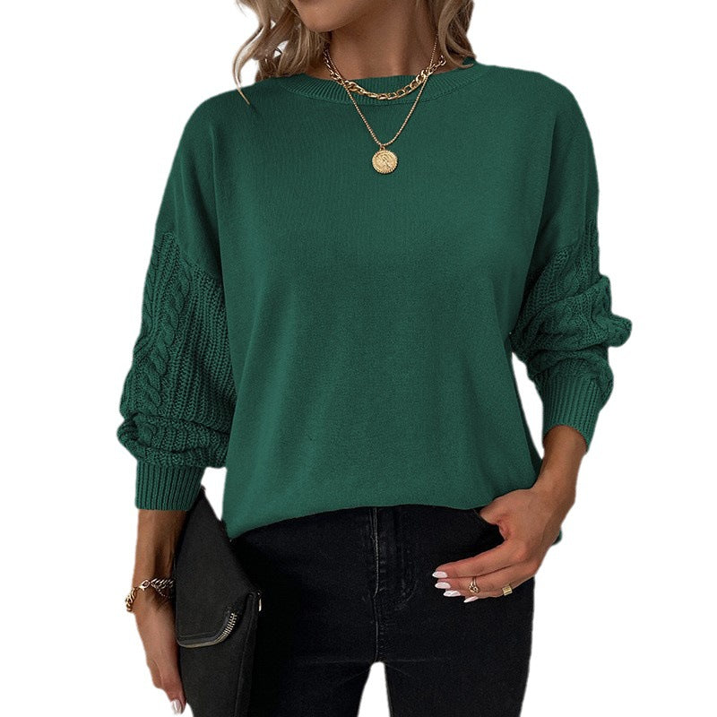 Damen Pullover mit strukturierten Ärmelpartien und lockerer Passform EB