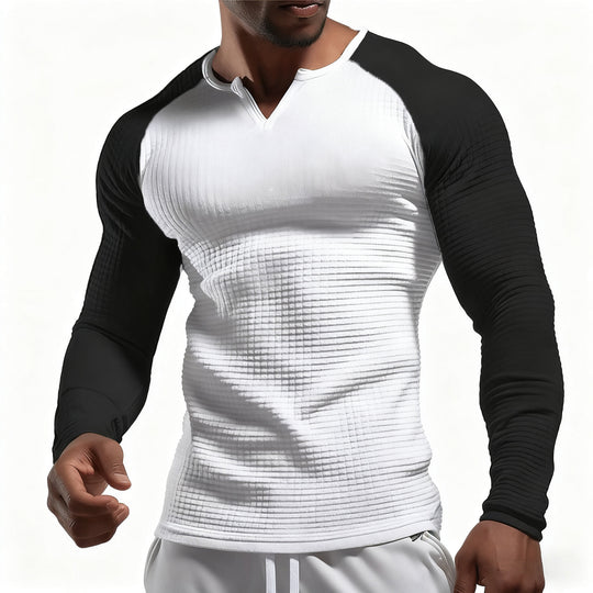 Herren Langarmshirt mit innovativem Strukturdesign EB