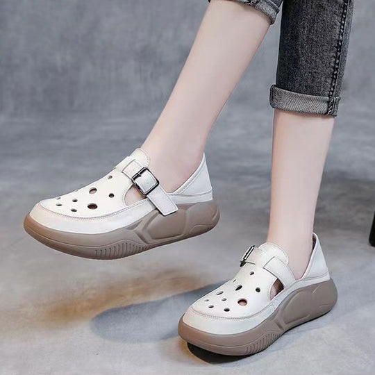 Damen modische Clogs mit praktischer Schnalle EB