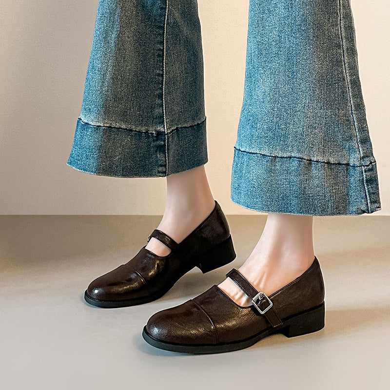 Damen Mary Jane Schuhe mit modischem Riemchen EB