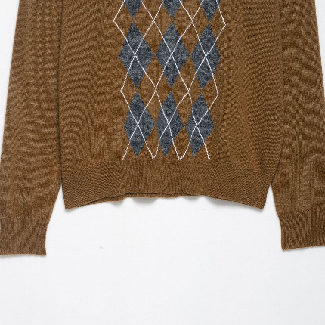 Damen Poloshirt mit modernem Argyle-Muster und komfortablem Schnitt EB