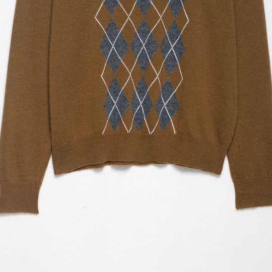 Damen Poloshirt mit modernem Argyle-Muster und komfortablem Schnitt EB