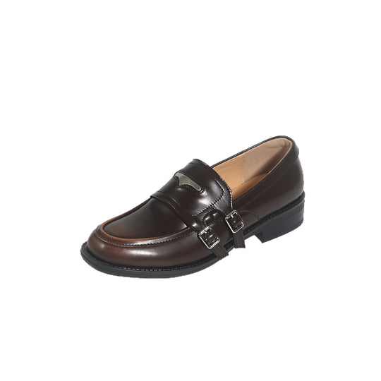 Damen Klassische Mokassins mit eleganter Schnallenakzentgestaltung EB