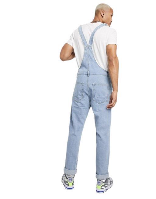 Herren Denim-Latzhose mit lässigen Destroyed-Details EB