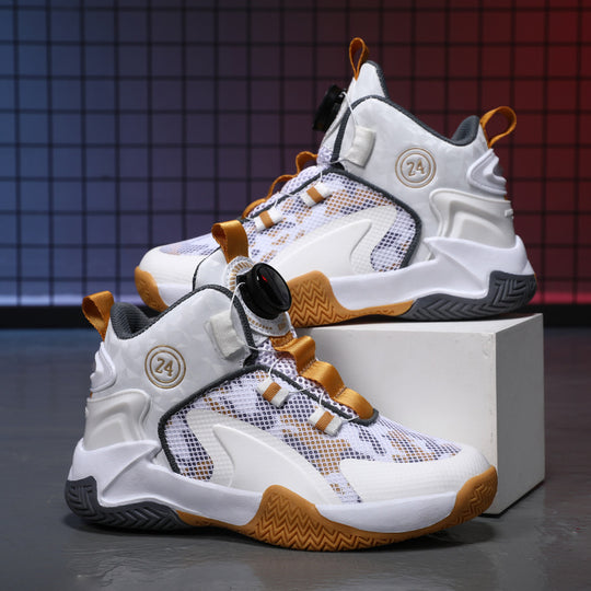Unisex atmungsaktive Basket-Performance-Sneaker mit Drehverschluss, verstärkter Ferse und griffiger Profillaufsohle EB