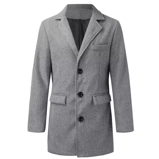 Herren eleganter Wollmantel im klassischen Schnitt EB