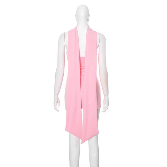 Damen Minikleid mit figurformendem Schnitt und schickem Halsschmuck EB