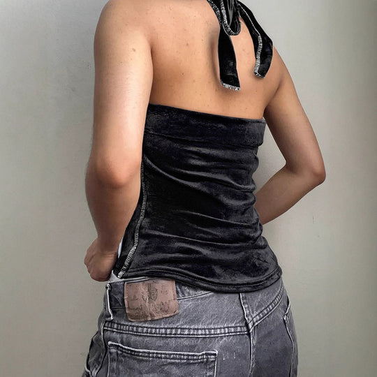 Damen trendiges Bustier-Top mit Spitzenakzenten und verspieltem Design EB