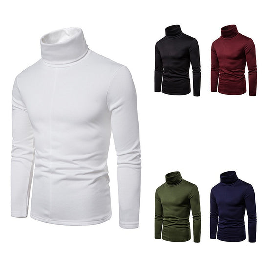 Herren Rollkragenpullover aus weichem Strickmaterial EB