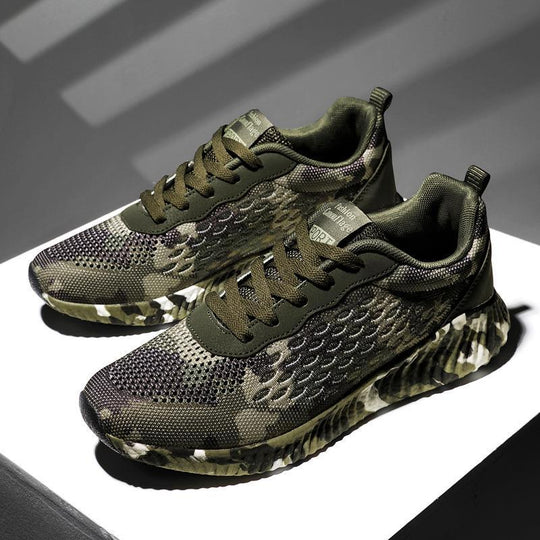 Damen Sportliche Camo-Sneaker mit atmungsaktivem Obermaterial EB