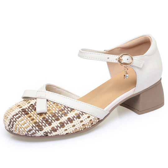 Damen Sling-Pumps mit flacher Riemchen-Detail EB