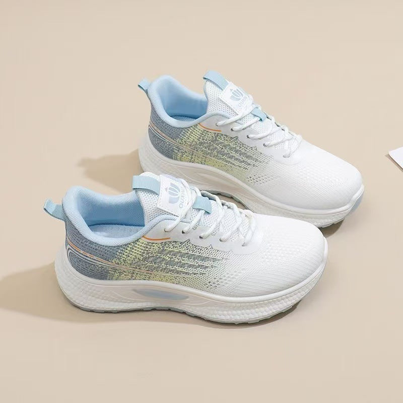 Damen Leichte Freizeitsneaker mit atmungsaktiven Mesh-Einsätzen und rutschfester Sohle EB