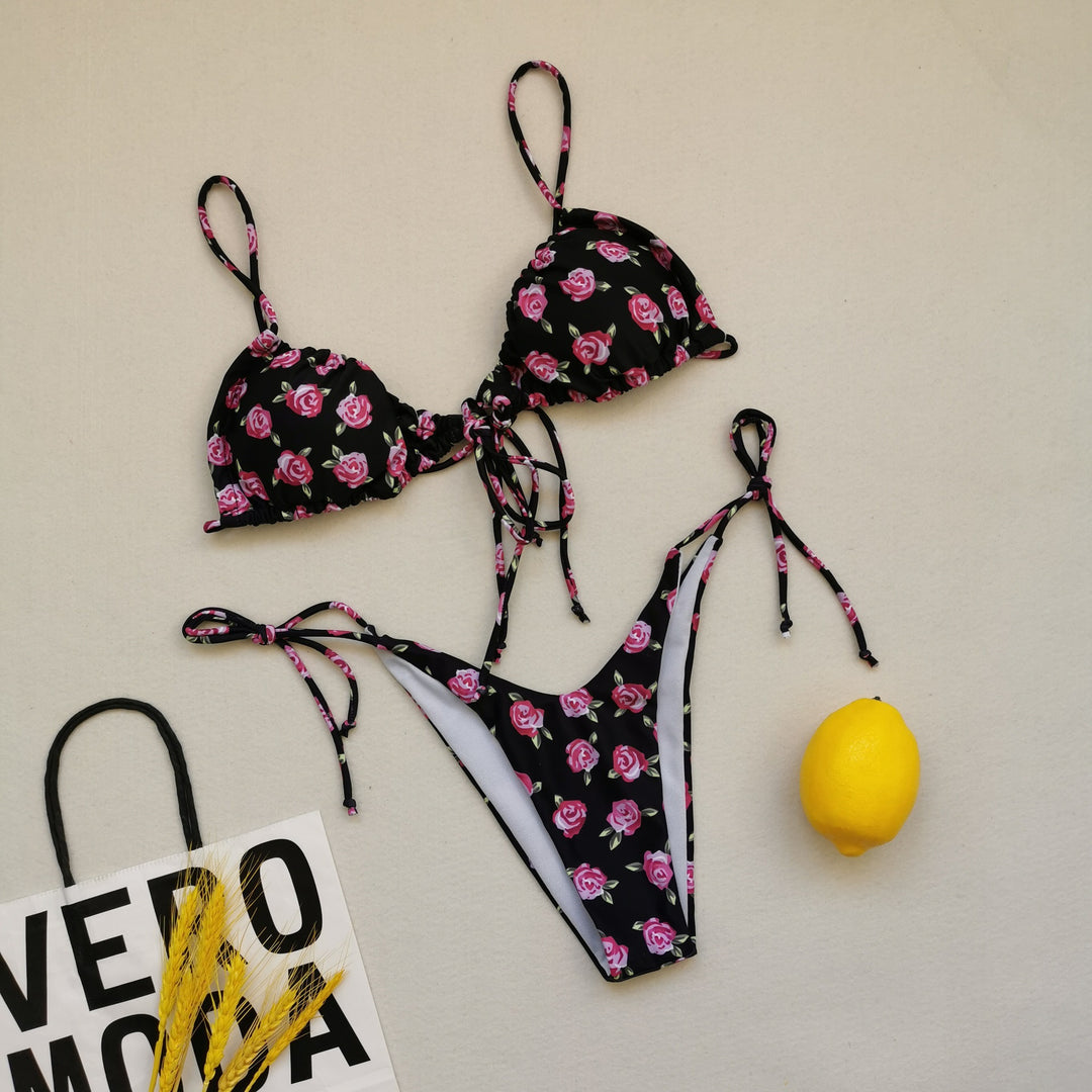 Damen Triangel-Bikini mit regulierbaren Bindebändern EB