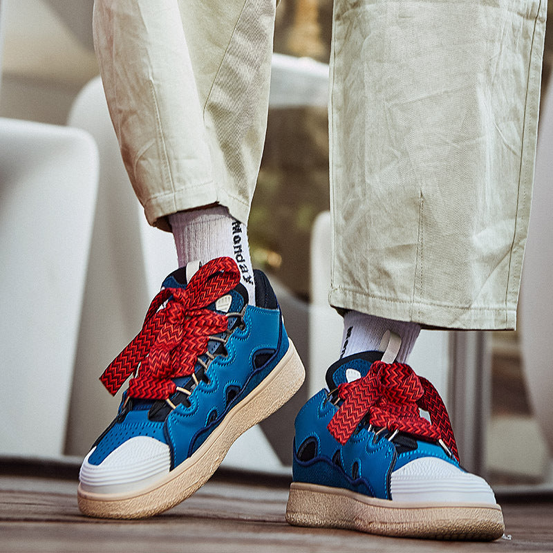 Damen Sportliche Freizeitsneaker mit bunten Schnürsenkeln und dämpfender Sohle EB