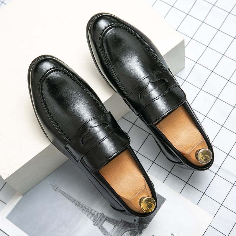 Herren klassische Tassel-Lederloafer mit Mokassinnaht, gepolsterter Komfortinnensohle und rutschfester Gummilaufsohle EB