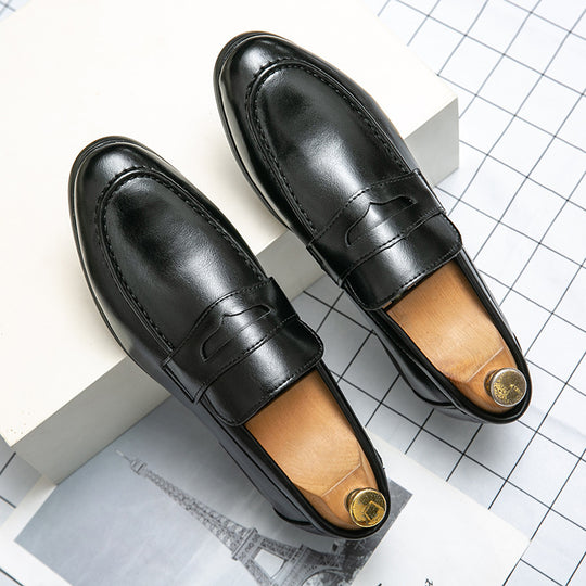 Herren klassische Tassel-Lederloafer mit Mokassinnaht, gepolsterter Komfortinnensohle und rutschfester Gummilaufsohle EB