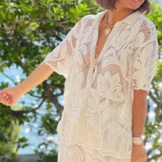 Damen luftiges Häkel-Outfit EB