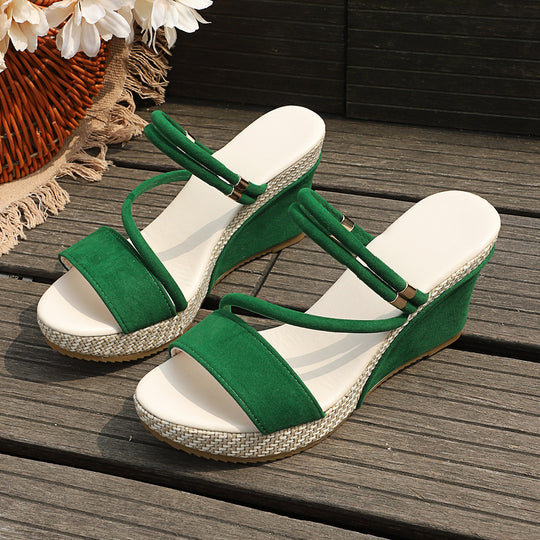 Damen Wedge-Sandaletten mit modischem Riemendesign und komfortabler Fußbettung EB