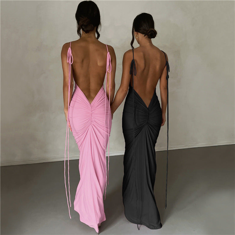 Damen Figurbetontes Maxikleid mit Raffungen EB