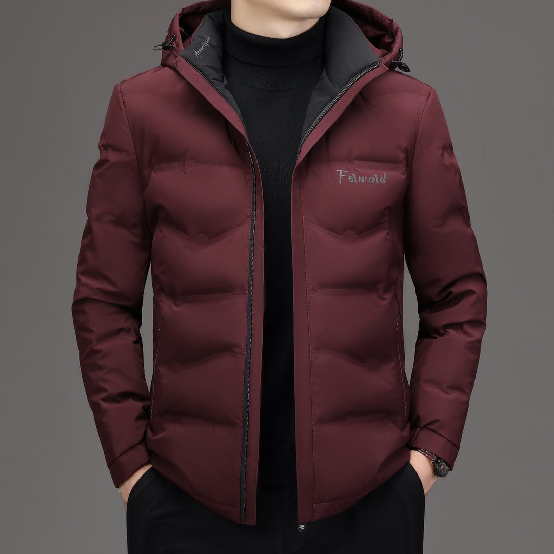 Herren Steppjacke mit Kapuze und schlanker Thermofütterung EB