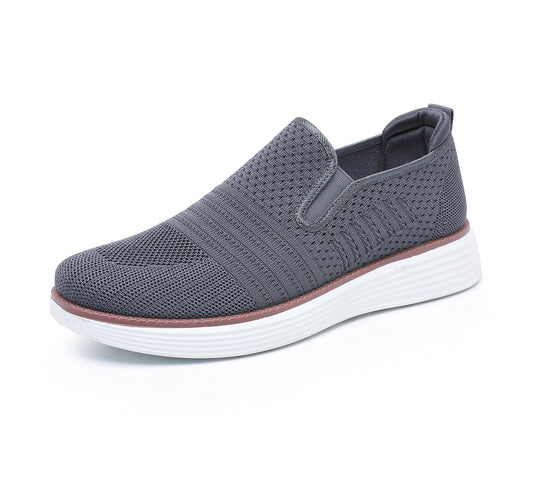 Damen Bequeme Slip-On Sneakers mit atmungsaktivem Obermaterial und flexiblem Fußbett EB