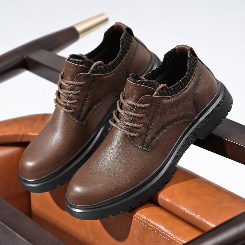 Herren Elegante Schnürschuhe mit rutschfester Sohle und atmungsaktivem Innenfutter EB