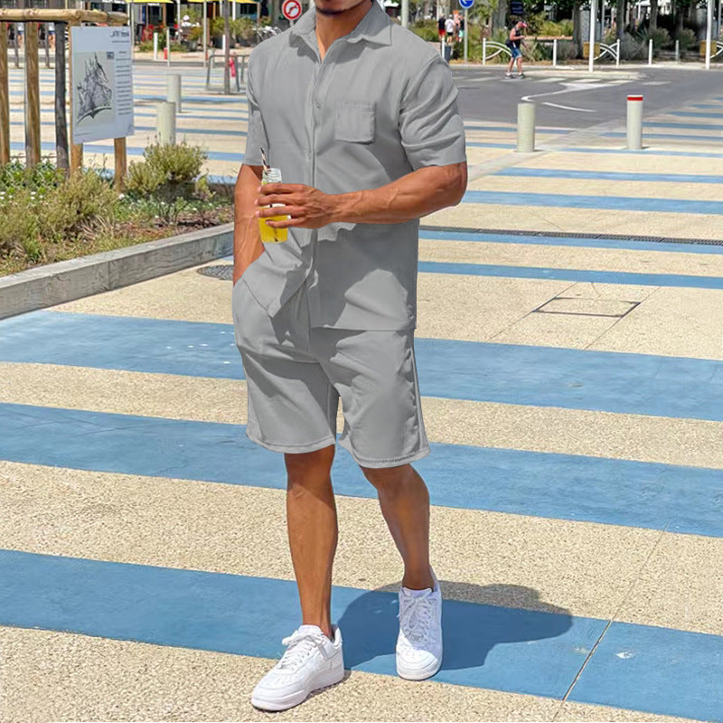 Herren lässiger Kurzoverall mit praktischen Taschen EB
